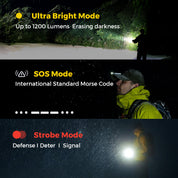 ZERO FLASHLIGHT 1200 - Ultra Light & Bright EDC Outdoor Flashlight