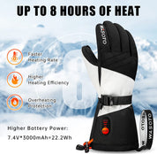 WG004  Heated Classic Gloves-Black&White-New