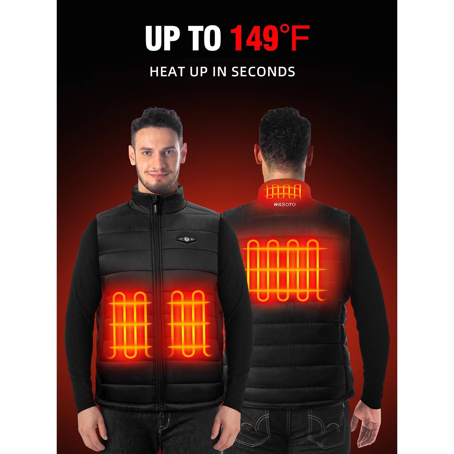 WMV001-Heated Vest for Men-Black