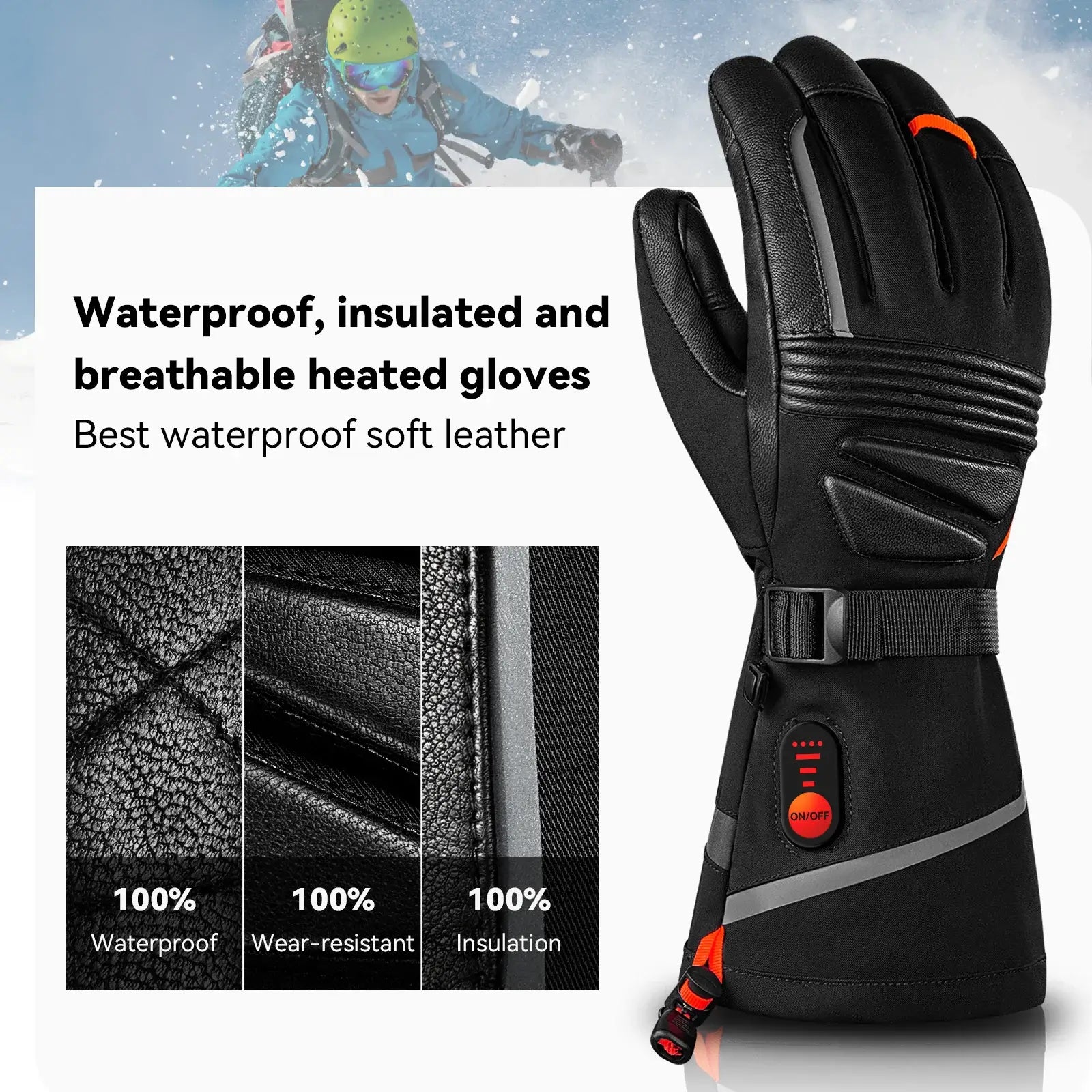 WG002 Ultimate Heated Gloves-Black