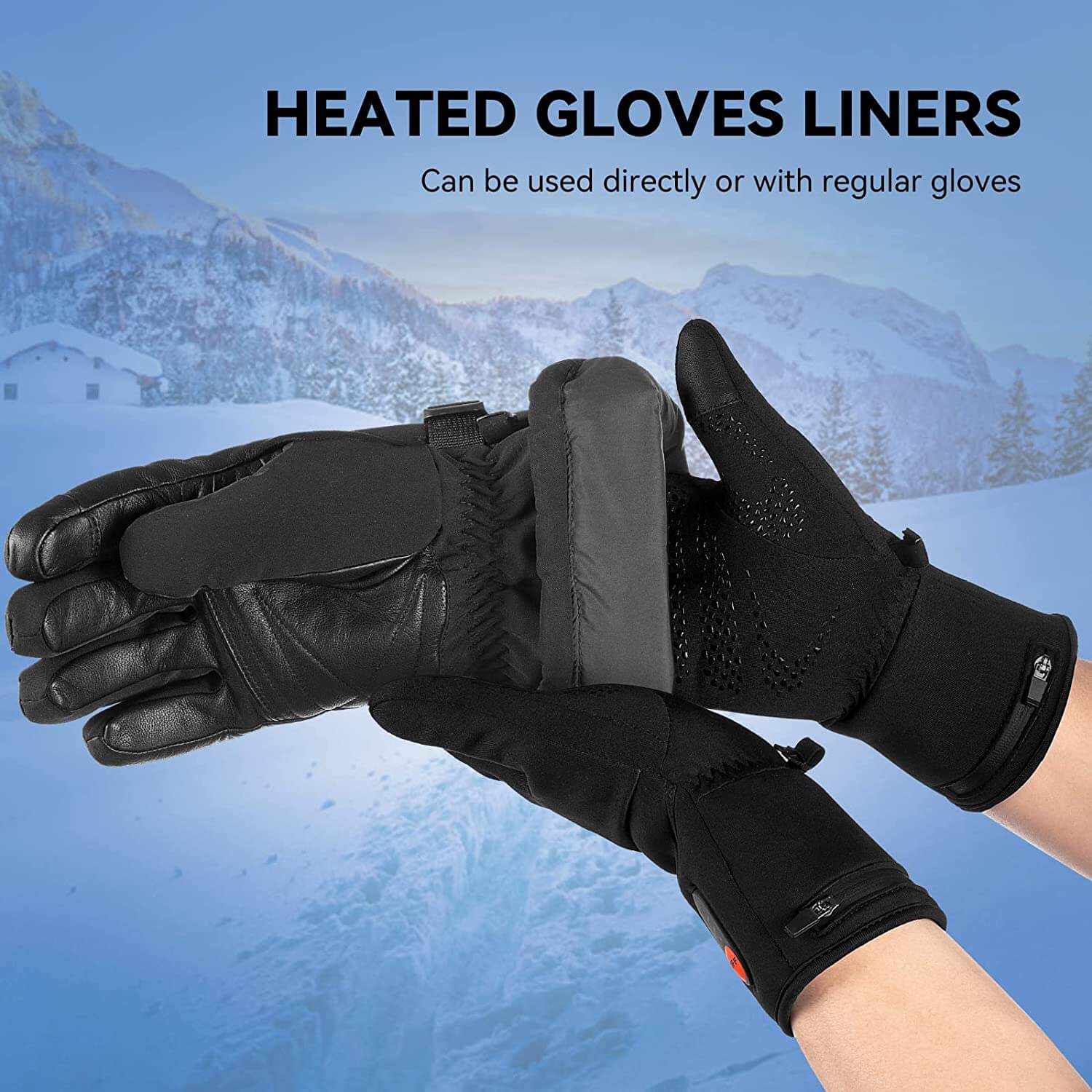 WL001-Classic Heated Glove Liners-Black